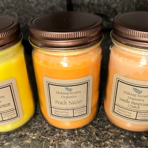 Making Scents Organics Soy Candles Made in Vermont With High Quality ...