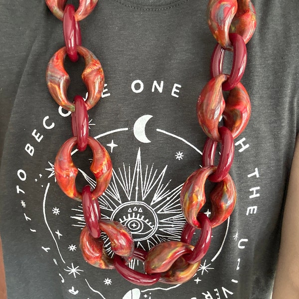 Mabry Chunky Beaded Necklace- Brown main image 0