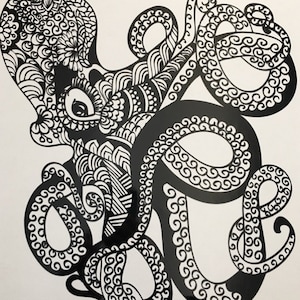 Download Octopus zentangle svg file / animal mandala svg / mandala
