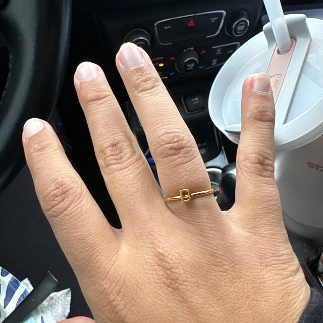 Bague Initiale Femme Coeur - Argent Sterling 925, Ajustable, Lettre A-Z - Cadeau Personnalisé Romantique - 11