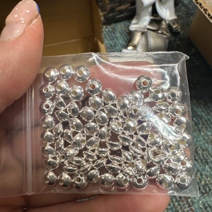 20 perline in silicone in argento Sterling 3 mm 4 mm 5 mm, con tappo in silicone, argento 925 e Argento, cod. ASG2039