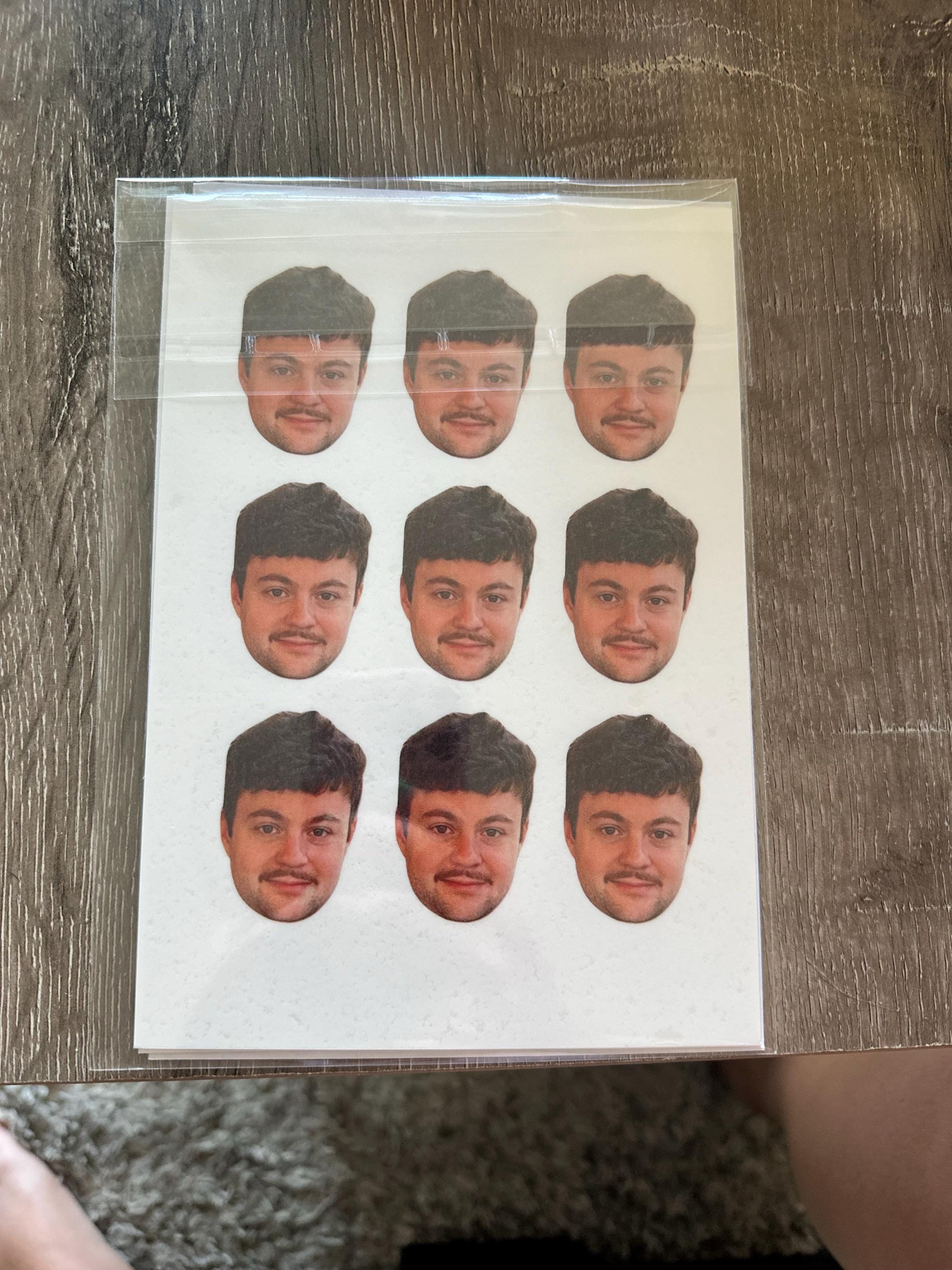9 Custom Face Tattoos, Temporary Tattoo Sheet, Bachelorette, Birthday, Any Celebration!