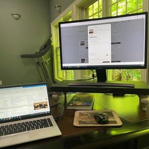 Farmhouse Computer Monitor Rustic Wood Stand - Etsy