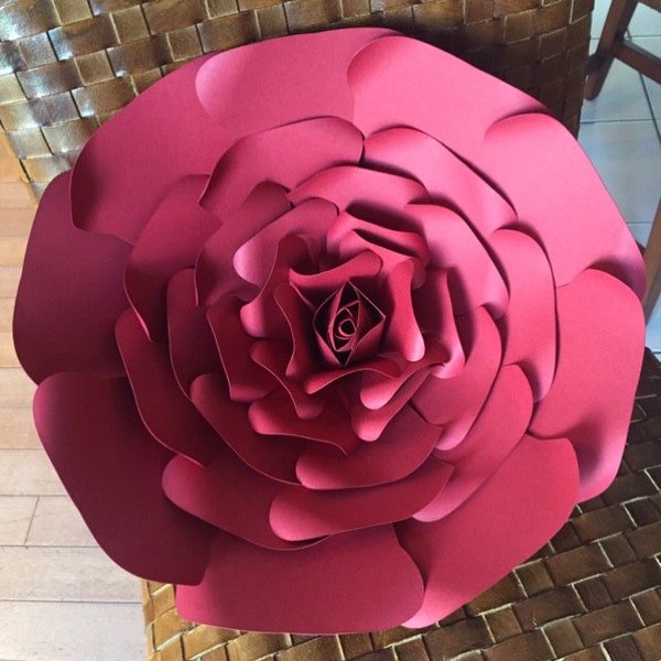 Giant Paper Rose Flower Templates- Large Flower Patterns- Paper Flower ...