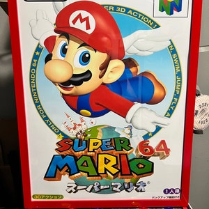 Super Mario 64 Jpn WALL POSTER Box Art Retro Video Game 24