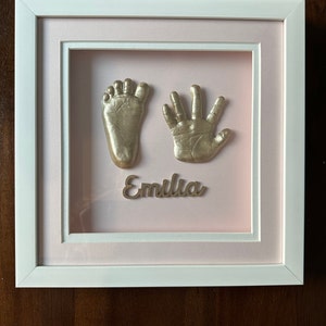 DIY Hand and Feet Casting Kit for Baby, LOVE Frame Nursery Decor, Infant  Hand and Foot Mold Kit, Baby Handprint and Footprint Custom Gift 