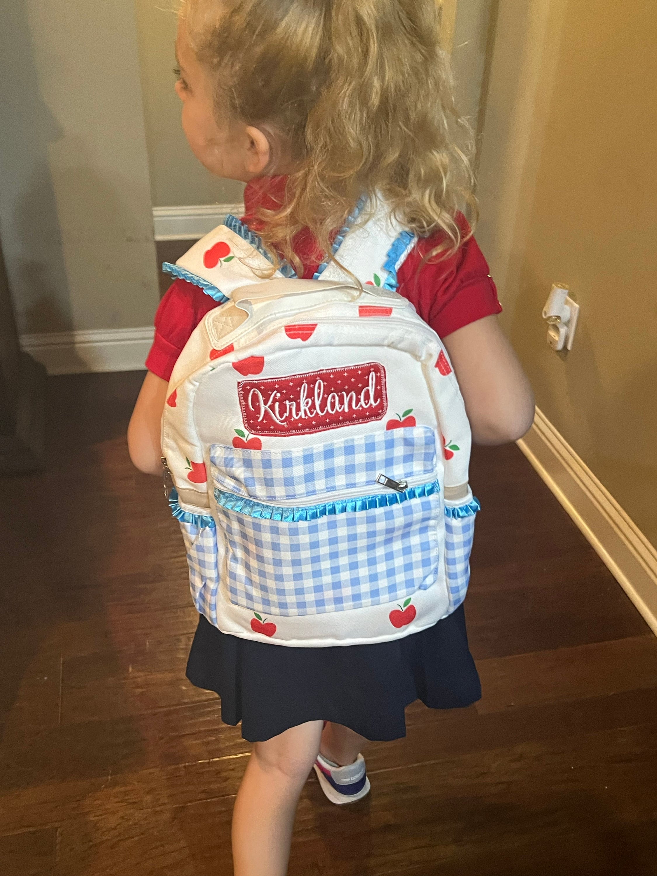 Girls Backpack, School Bag, Lunch Bag, Monogrammed, Personalized, Apples, Kids, Preschool, Pre-K, Prek, Kindergarten,
