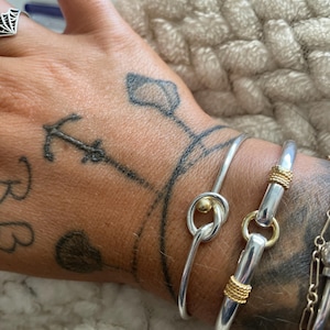 Love Knot Bracelet 925 Sterling silver-Rhodium Gold- Beach Ball Jewelry Collection From Michael's in Provincetown ships from cape Cod