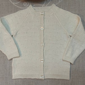 Knitting Pattern Baby Cardigan Sweater Instructions in English Sizes ...