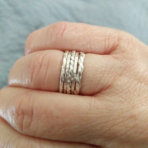 Skinny Double Twisted Stack Ring - Etsy