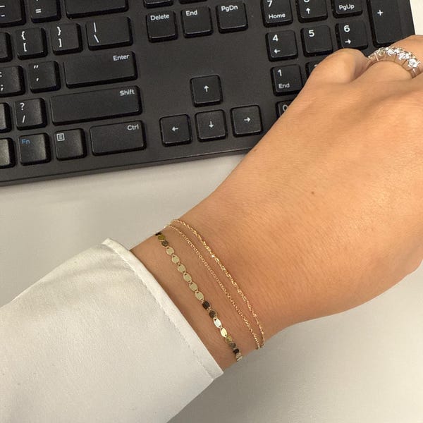 Dual-Tone Minimalist Cuff Bracelet