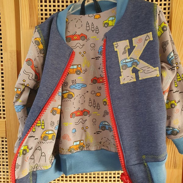 Kids Varsity Jacket Pdf Sewing Pattern, Children Bomber Jacket, Lined ...