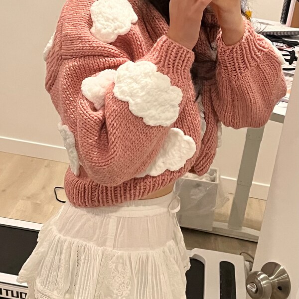 Smiley Flowers Graphic Cardigan