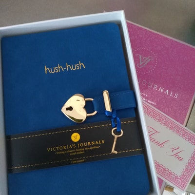 Heart Shaped Lock Journal, Lock Diary for Girls With Key, 5.3x7.3,320p ...