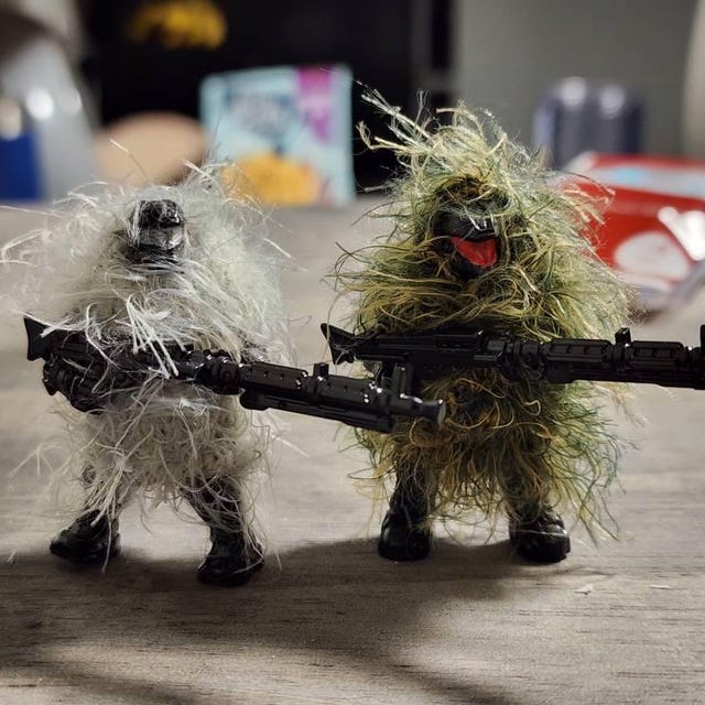 2-pack Custom Ghillie Suit (green Foliage) Lot for Lego
