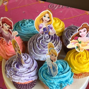 Disney Princess Cupcake Toppers Disney Princess Cake Toppers | Etsy