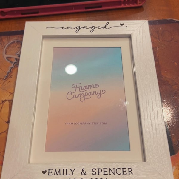 Engaged Personalized Picture Frame | Engagement Photo Frame | Bride ...