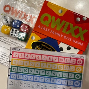 Premium Dry Erase Score Sheet for Qwixx Game Sturdy Acrylic 