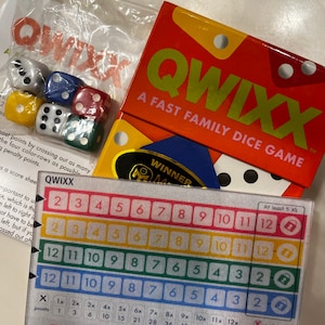 Premium Dry Erase Score Sheet for Qwixx Game Sturdy Acrylic 