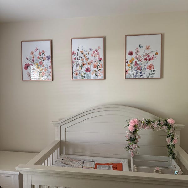 Watercolor Wildflower Nursery Print: Boho Floral Wall Art - Etsy