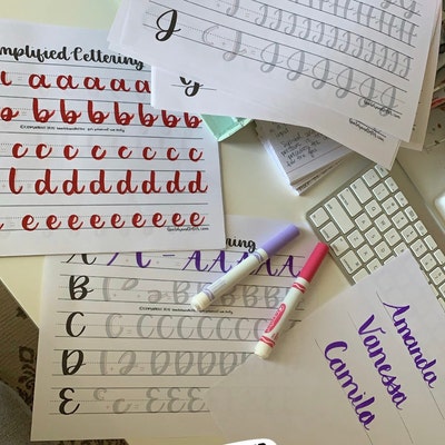 THE MILLIE: Printable Handlettering Worksheets PDF File Only From How ...