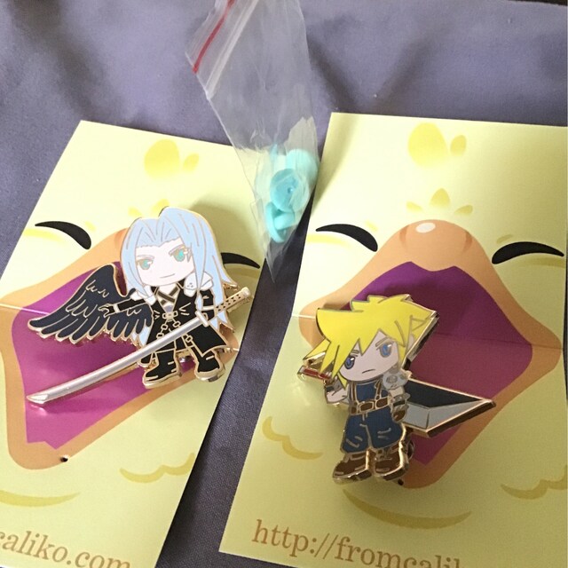 ファイナルファンタジーVII エナメルピン - クラウド セフィロス