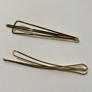 Minimalist Extra Long Wavy Thin Bar Hair Clip Gold Asymmetric - Etsy