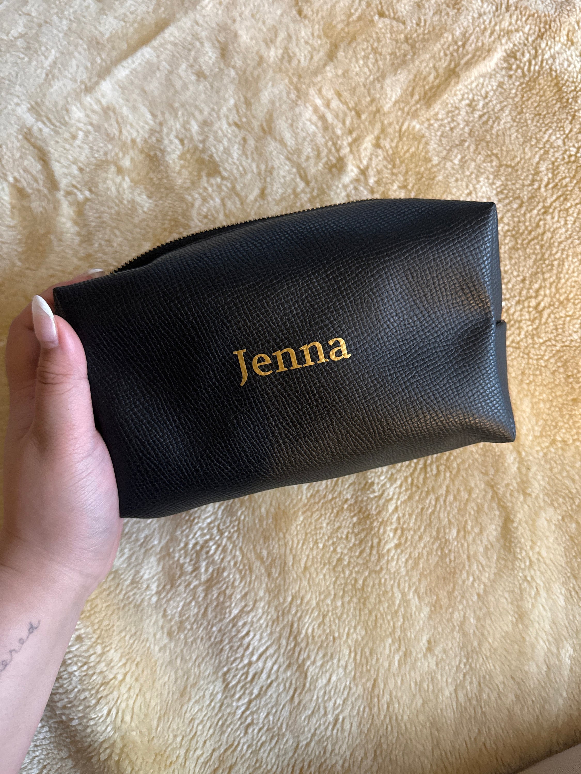 Bridesmaid Makeup Bag, Personalized Cosmetic Pouch for Your Bridesmaid Proposal Gift Box and Bachelorette Party