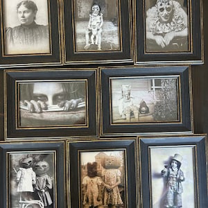4x6 Vintage Creepy Children Halloween PHOTO Pumpkin Costume Freak Scary ...