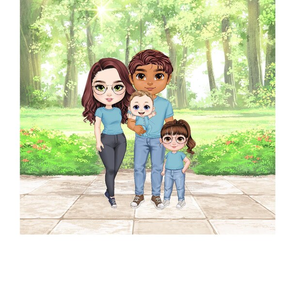 Chibi Parents Chibi Family Clipart Bundle: Including Mom, Dad, Kids and Baby | Fun ...
