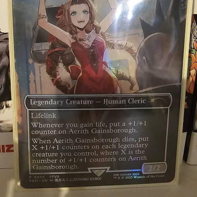 aerith card mtg Commander EDH Deck Gainsborough 100 Magic Cards Custom Deck Moonveil Games where X is the number of +1/+1 counters on Aerith Gainsborough. FF X MTG Holo Foil