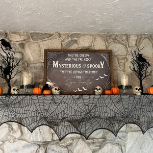 Personalized Spooky Family Metal Sign - Gift Idea For Family - They're Creepy They're Kooky Mysterious