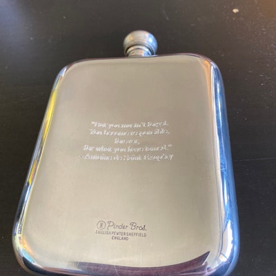 Bisley Hammered Kidney Pewter Flask main image 0