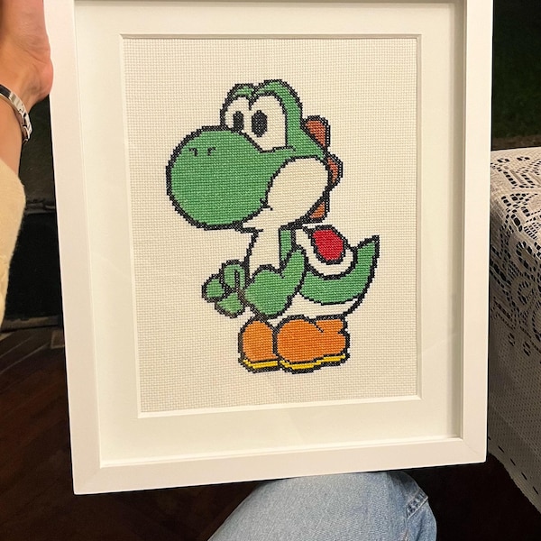 Yoshi Pattern Drawing Yoshi Cross Stitch Pattern PDF - Etsy