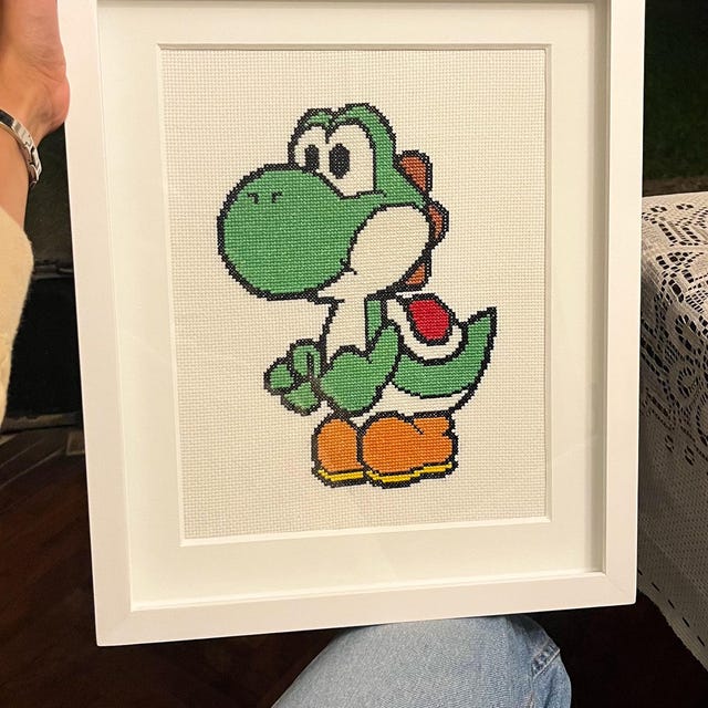 Yoshi Cross Stitch Pattern PDF - Etsy