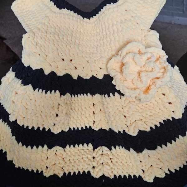 Yellow Velour Baby Outfit Set