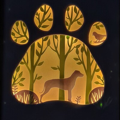 Rhodesian Ridgeback Dog Breed Shadow Box SVG, 3d Papercut SVG, Layered ...