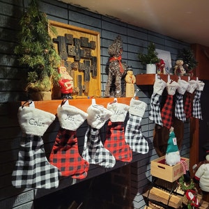 PERSONALIZED Christmas Stocking Buffalo Plaid Stocking - Etsy