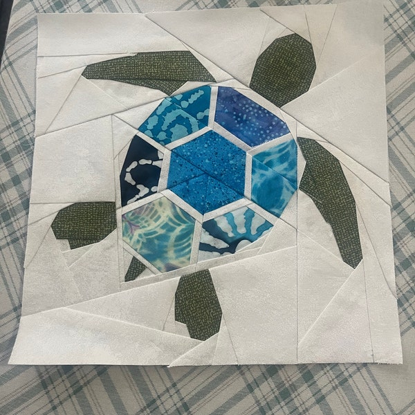 Turtle 2.0 Foundation Paper Piecing Pattern Swimming Hawaii Tropical ...