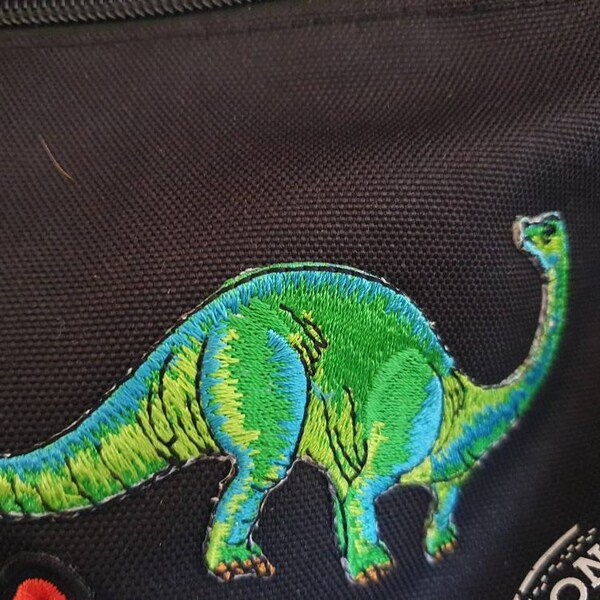 Brontosaurus Iron-on Patch, Dinosaur Iron-on Badge, Dino Animal Patch ...