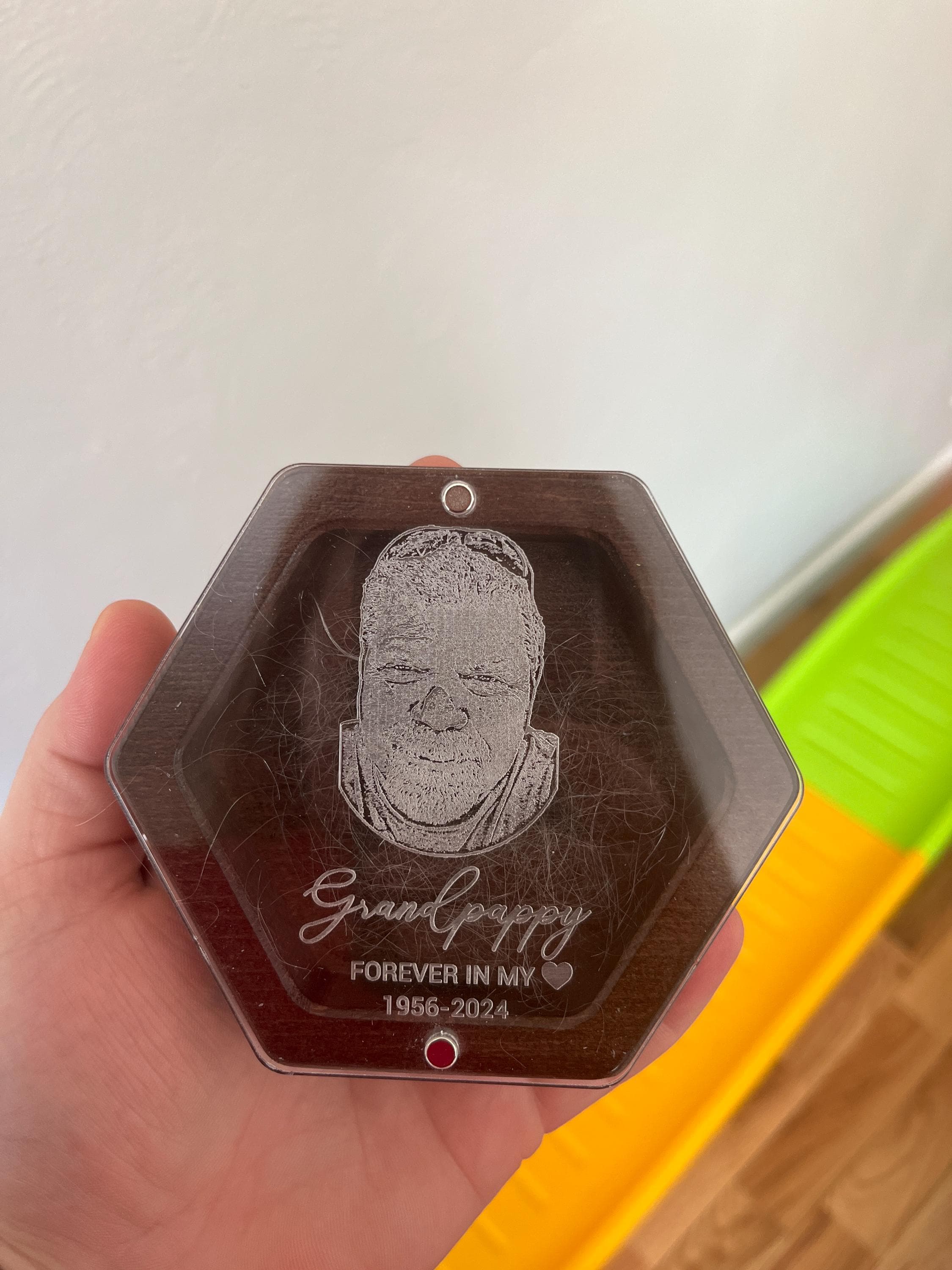 Mom's Lock of Hair Keepsake Memorial Gift for Loss of Mother, Small Keepsake Box With Photo, Sympathy Gift Loss of Grandmother