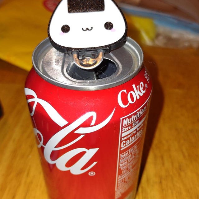 かわいいおにぎりドリンク缶タブオープナー（キーリングストラップ付き