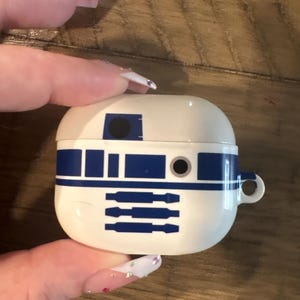 R2-D2専用ディスプレイケース R2D2 AirPodsケースカバー | ドロイドプリントハードシェルイヤホン