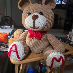 Patrón clásico de osito de peluche de crochet España