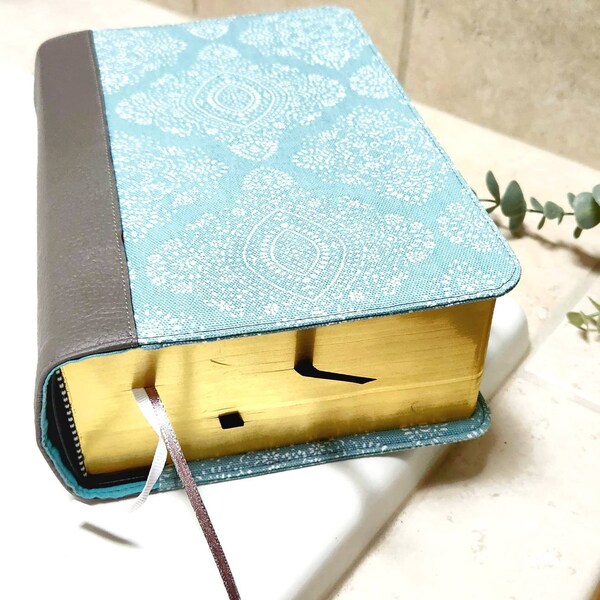 Custom Bible Cover, Handmade Book Binder Journal Planner Case, Navy ...