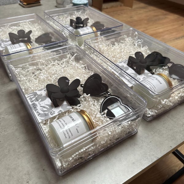 2 Pieces 100x78x38mm Rectangle Shape Clear PS Plastic Box , Jewelry ...