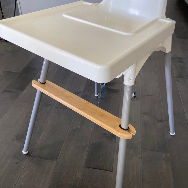 Reposapiés para silla alta compatible con IKEA Antilop, paquete de 2  reposapiés de madera de bambú, accesorios para silla alta, bordes alisados