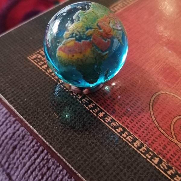 Planet Earth Glass Marble 22mm (0.9") Space Gift Globe Educational ...