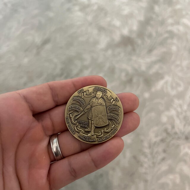 Motordog69 Armor of God Brass Challenge Coin - Etsy