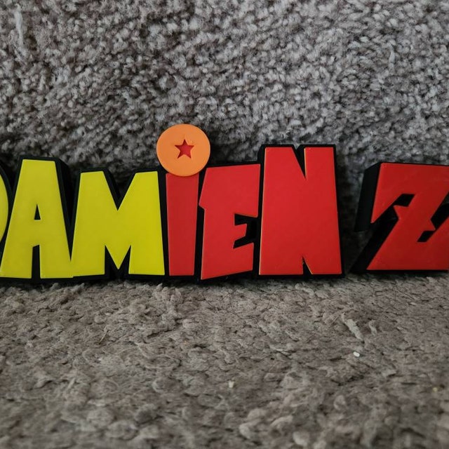 Custom Dragon Ball Z Inspired Name Plate Personalised Desk 